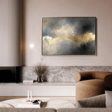Abstract 499 Canvas Art 60 x 40 cm / Black