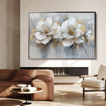 Floral 499 Canvas Art 60 x 40 cm / Black