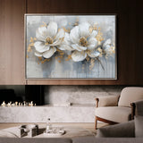 Floral 499 Canvas Art 60 x 40 cm / Black