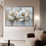 Floral 499 Canvas Art 60 x 40 cm / Black