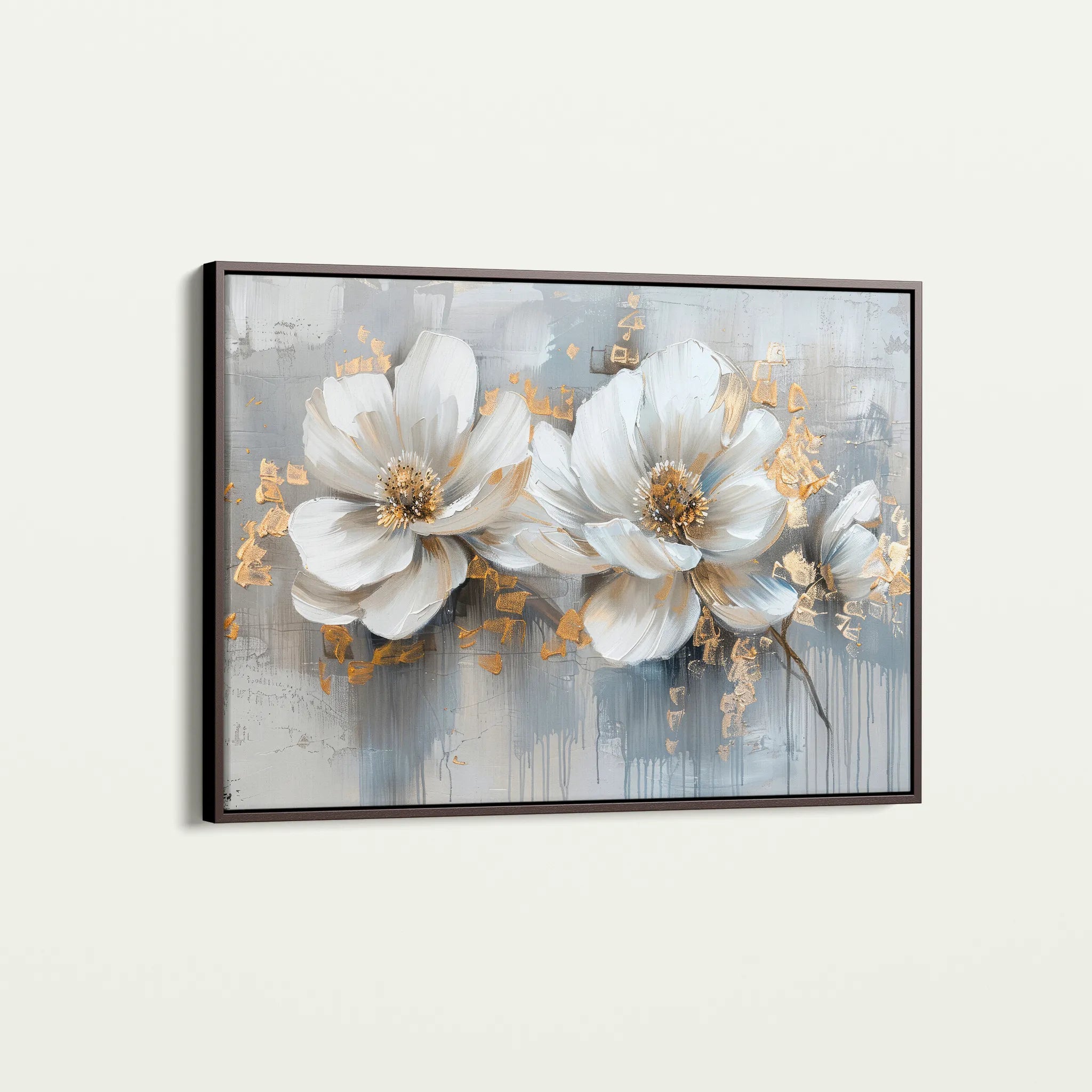 Floral 499 Canvas Art 60 x 40 cm / Black