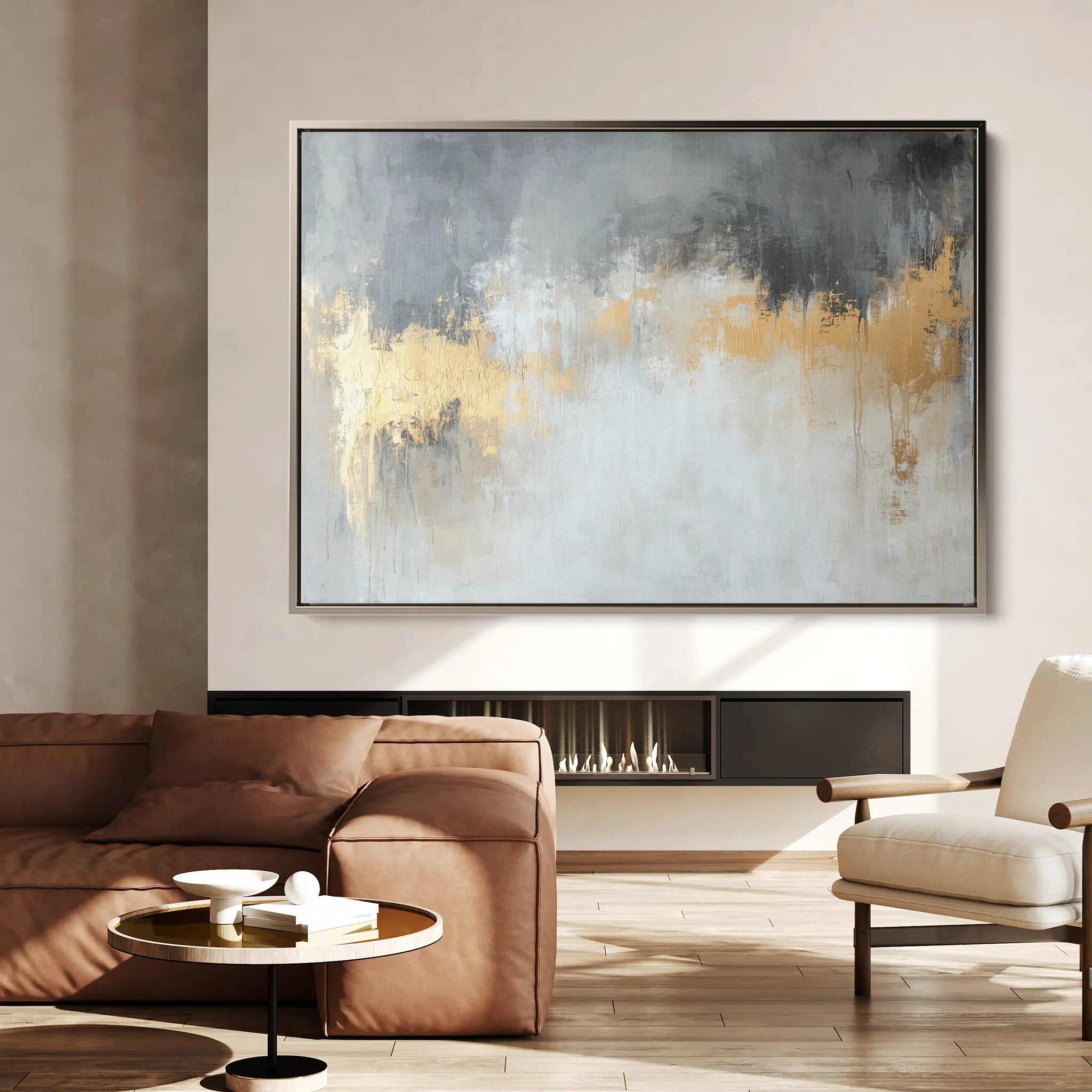 Abstract 500 Canvas Art 60 x 40 cm / Black