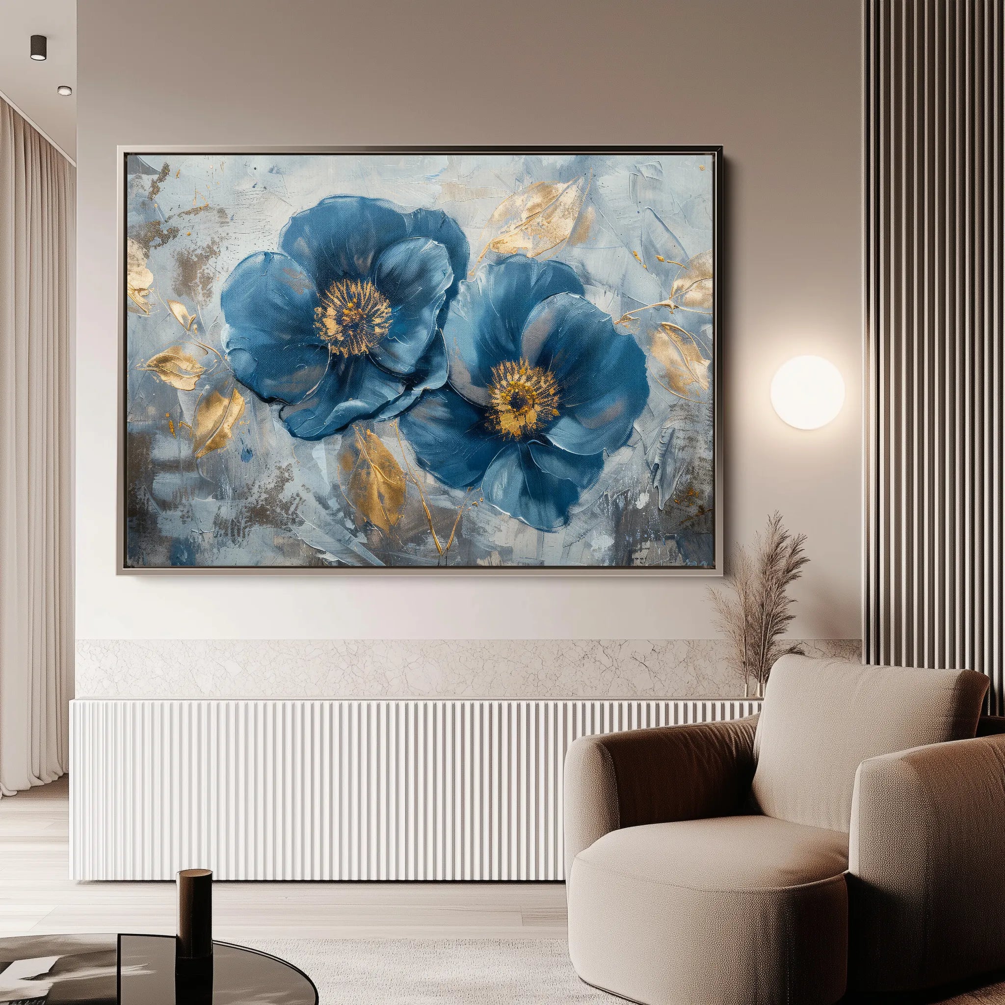 Floral 500 Canvas Art 60 x 40 cm / Black