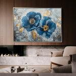 Floral 500 Canvas Art 60 x 40 cm / Black