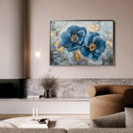 Floral 500 Canvas Art 60 x 40 cm / Black