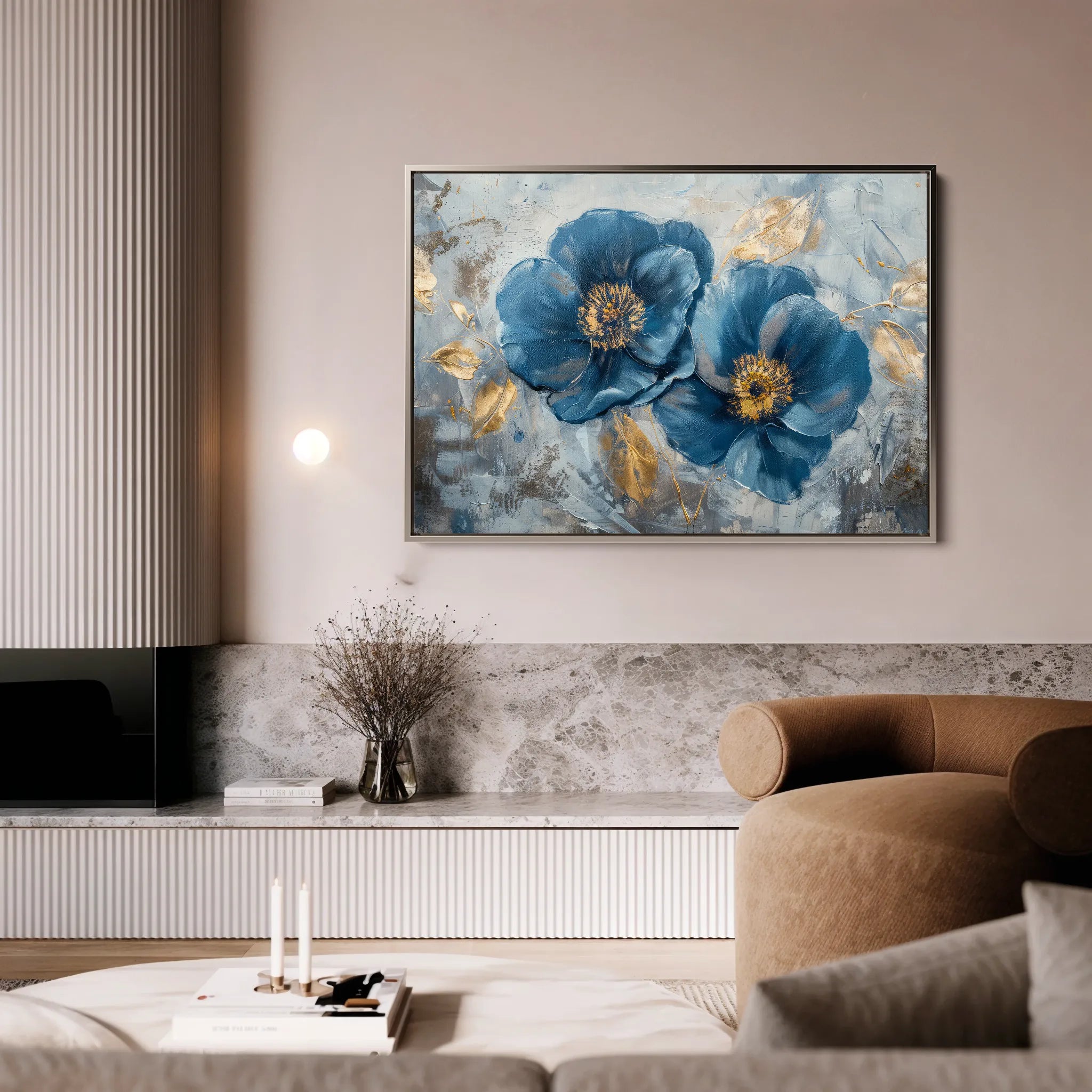 Floral 500 Canvas Art 60 x 40 cm / Black
