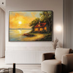 Landscape 500 Canvas Art 60 x 40 cm / Black