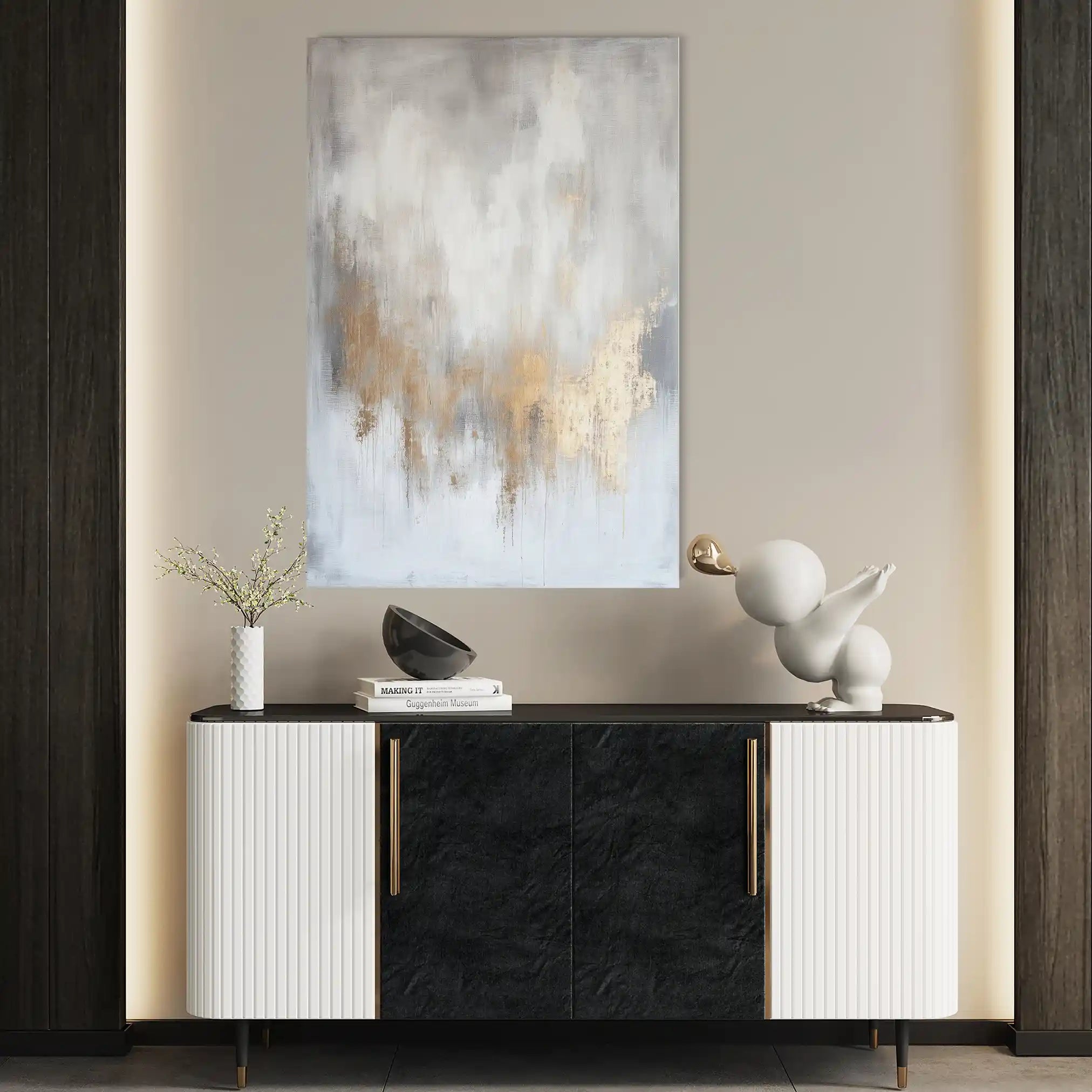 Abstract 501 Canvas Art 60 x 40 cm / Black