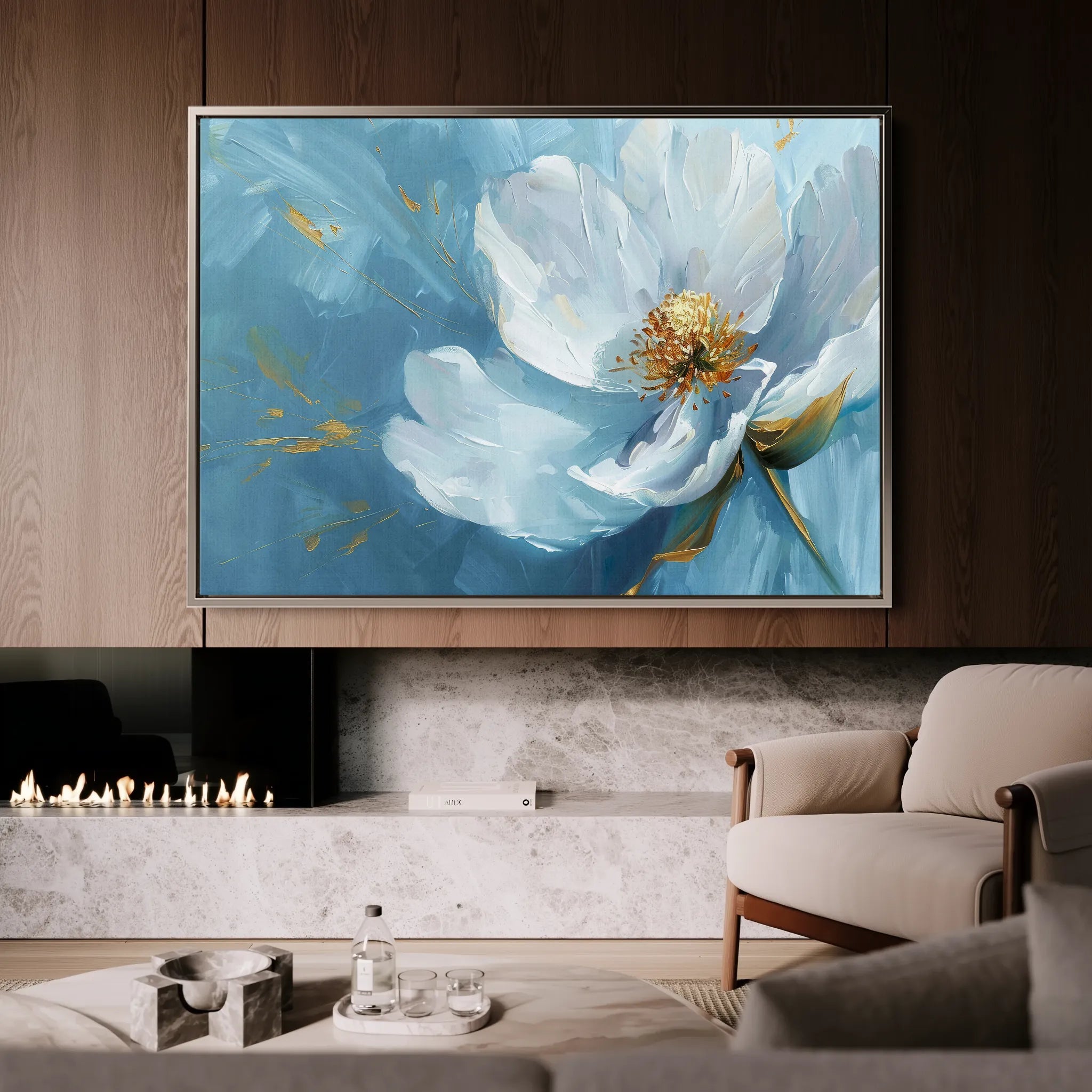 Floral 501 Canvas Art 60 x 40 cm / Black