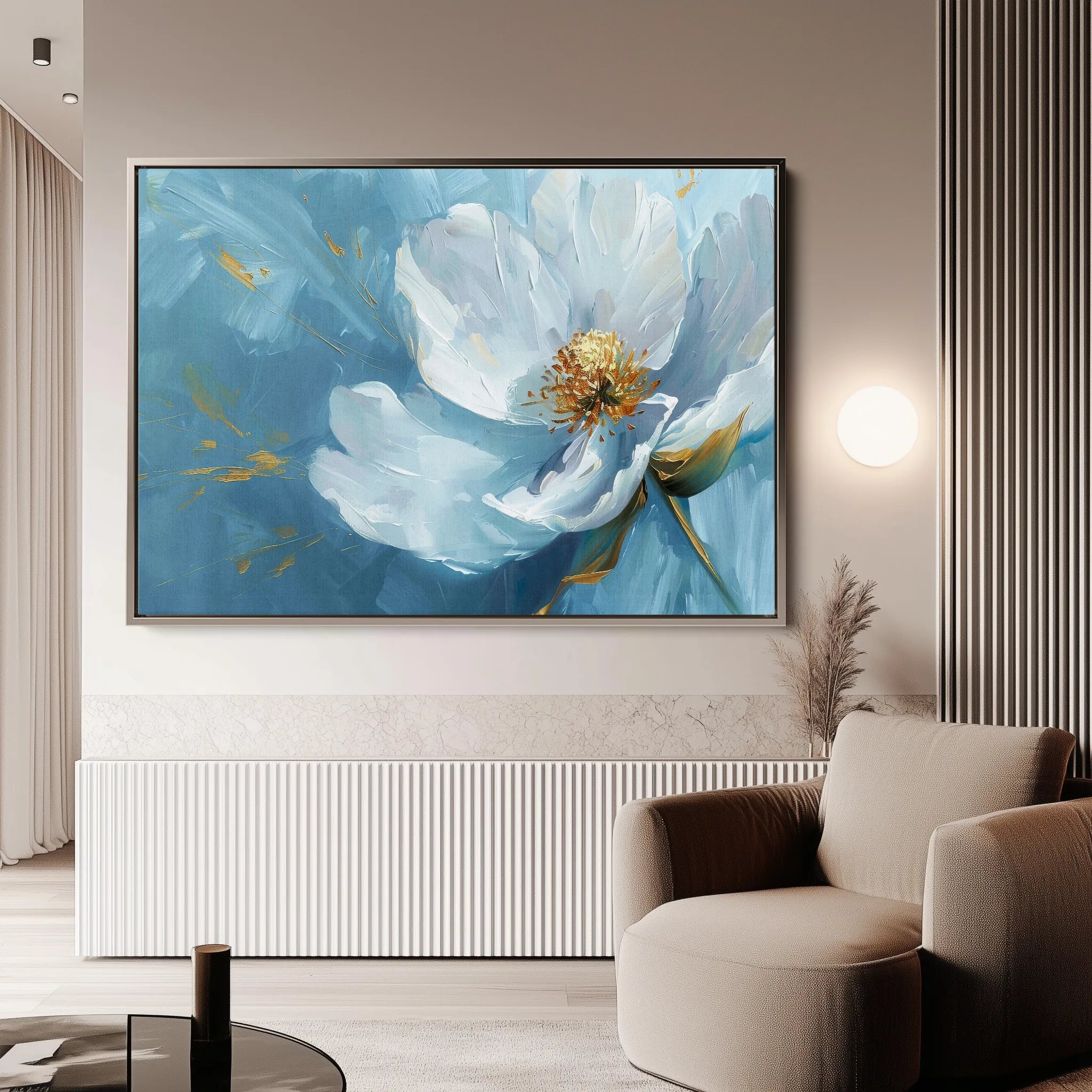 Floral 501 Canvas Art 60 x 40 cm / Black