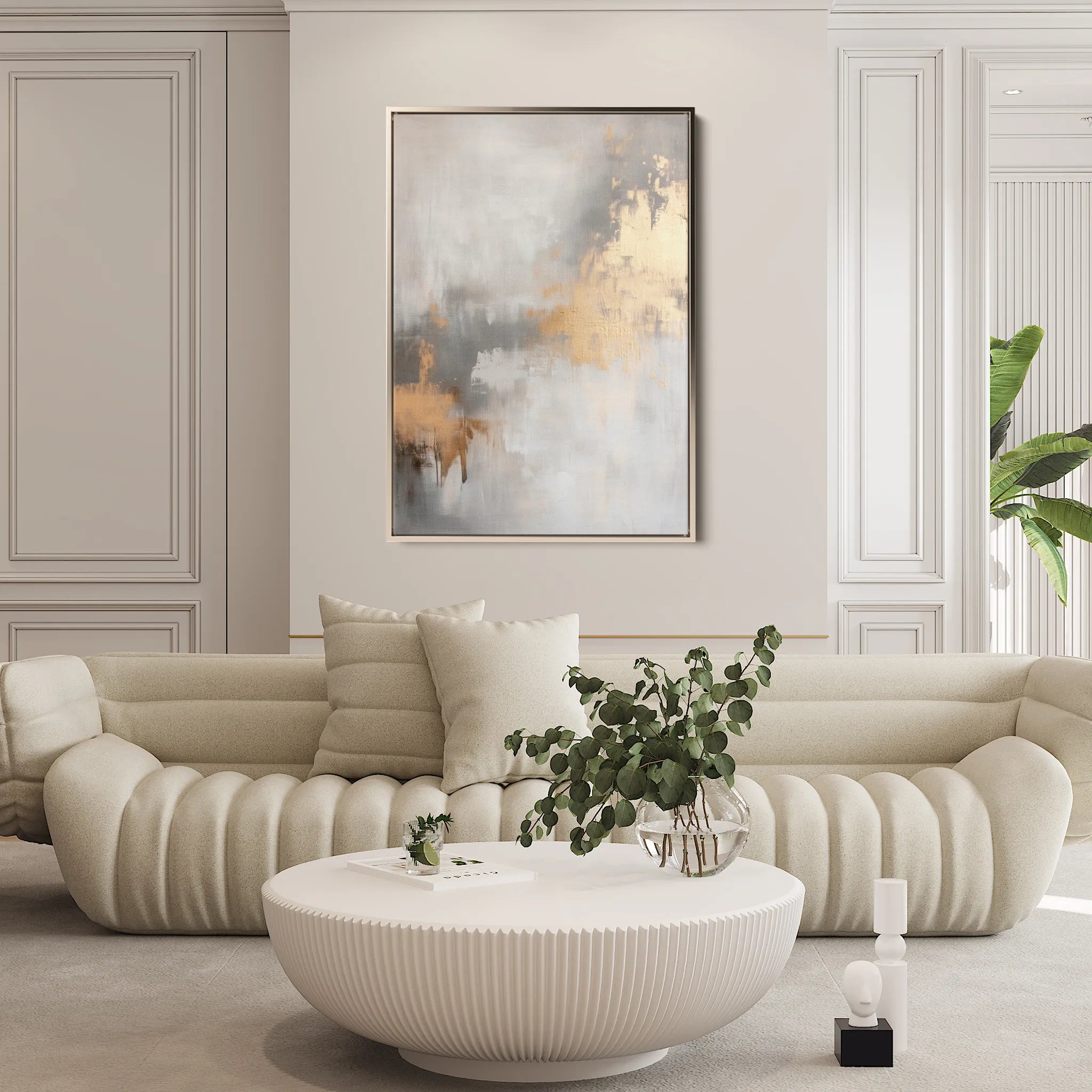 Abstract 502 Canvas Art 60 x 40 cm / Black