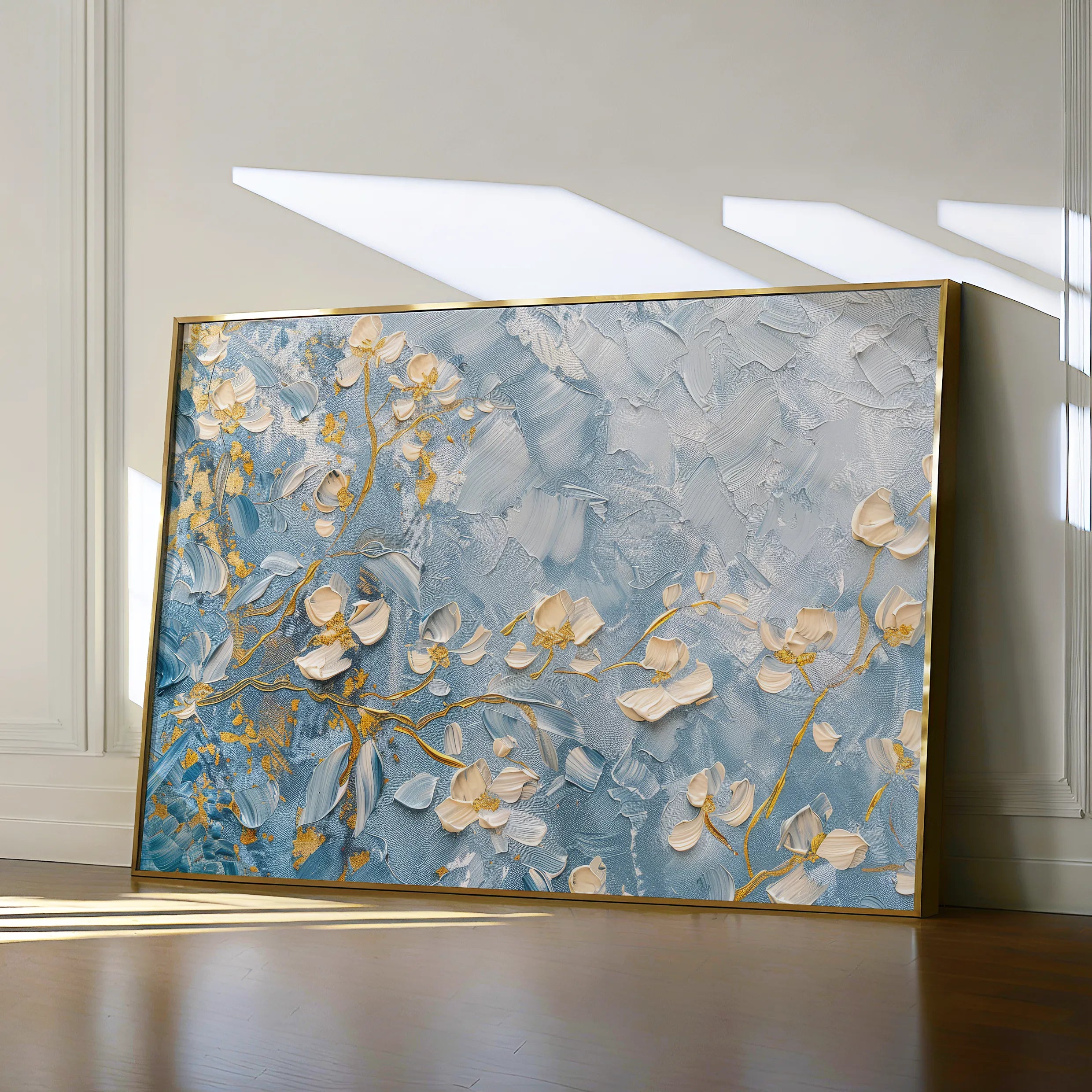 Floral 502 Canvas Art 60 x 40 cm / Black