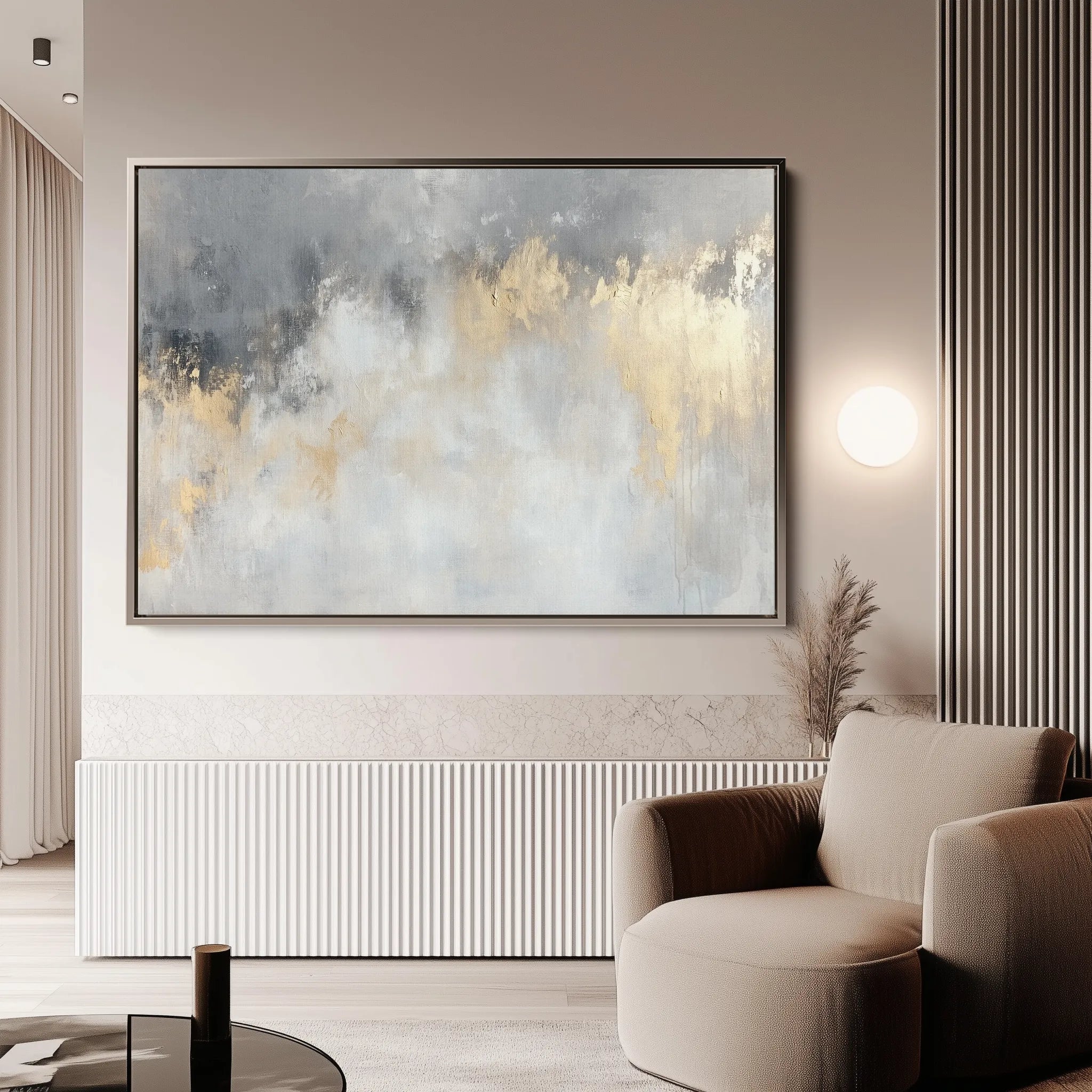 Abstract 503 Canvas Art 60 x 40 cm / Black