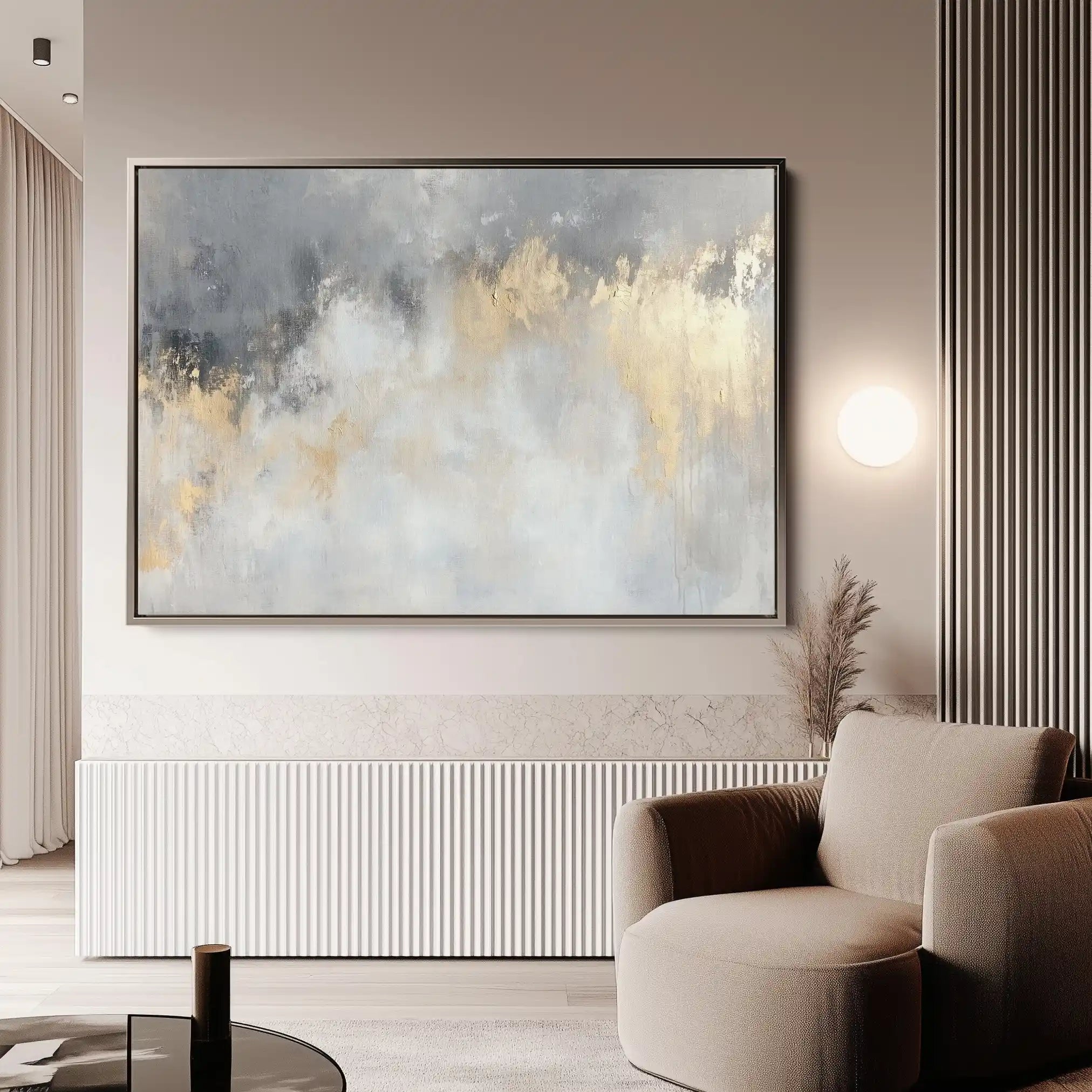 Abstract 503 Canvas Art 60 x 40 cm / Black