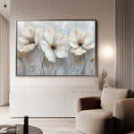 Floral 503 Canvas Art 60 x 40 cm / Black