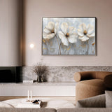 Floral 503 Canvas Art 60 x 40 cm / Black