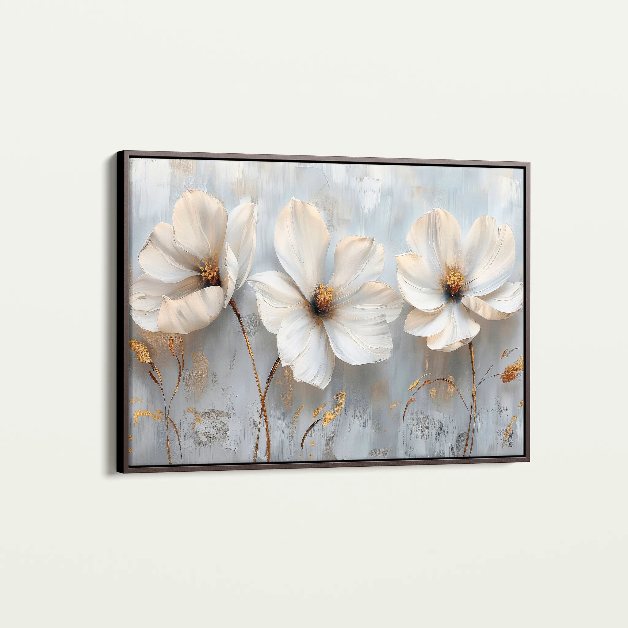 Floral 503 Canvas Art 60 x 40 cm / Black