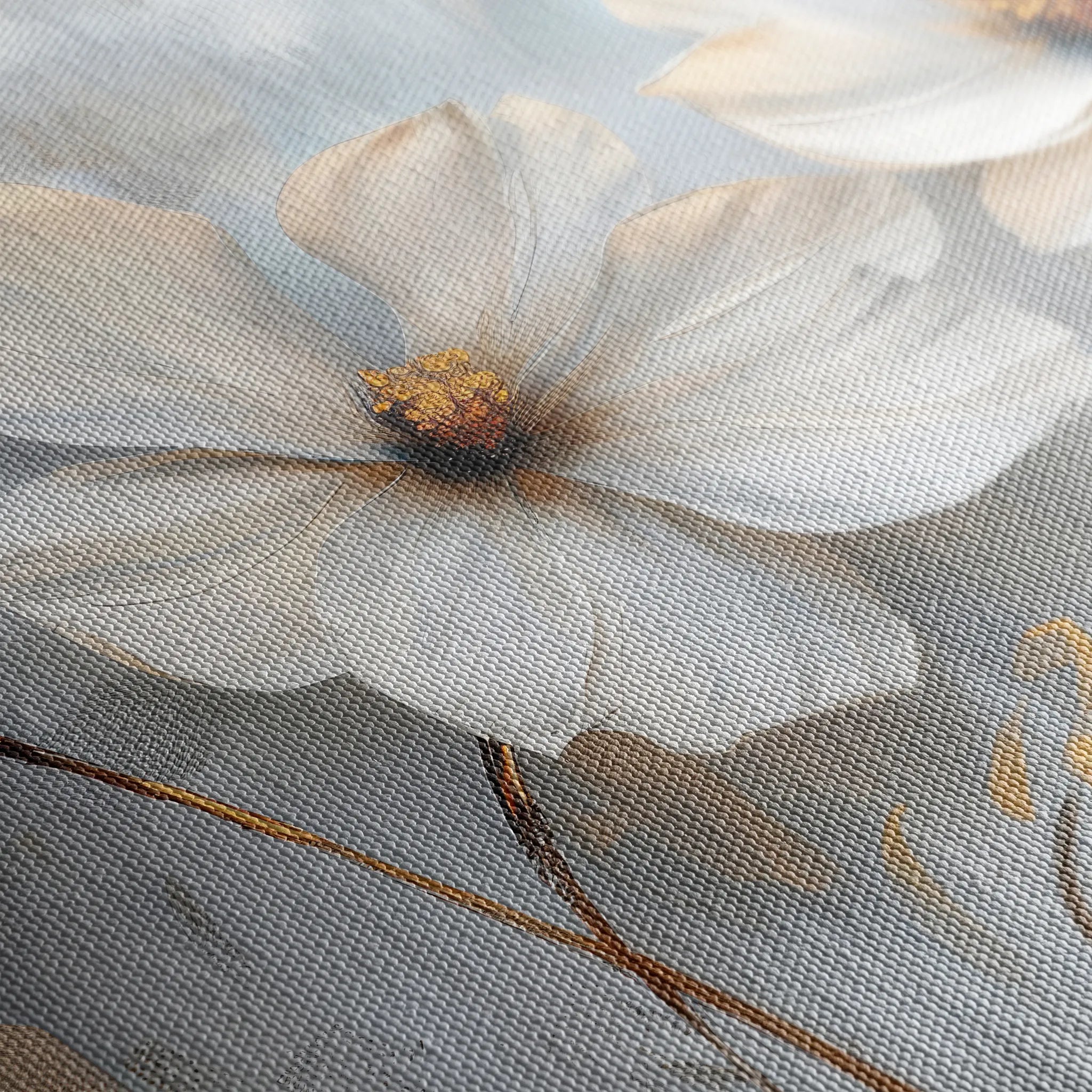 Floral 503 Canvas Art 60 x 40 cm / Black