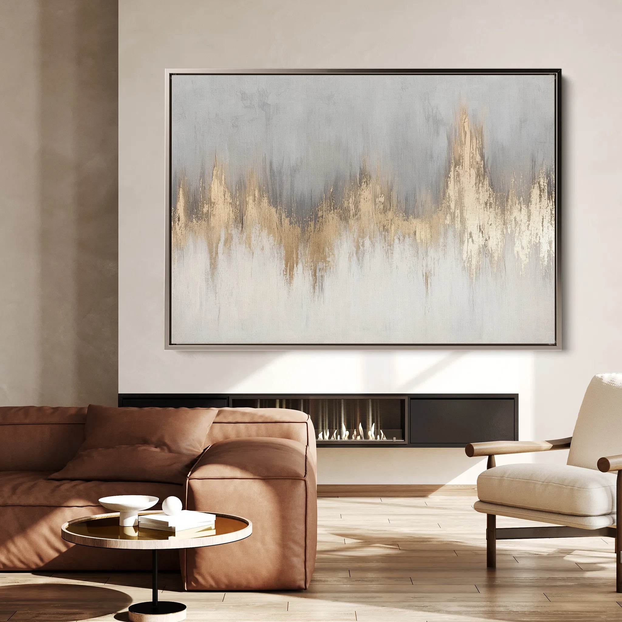 Abstract 504 Canvas Art 60 x 40 cm / Black