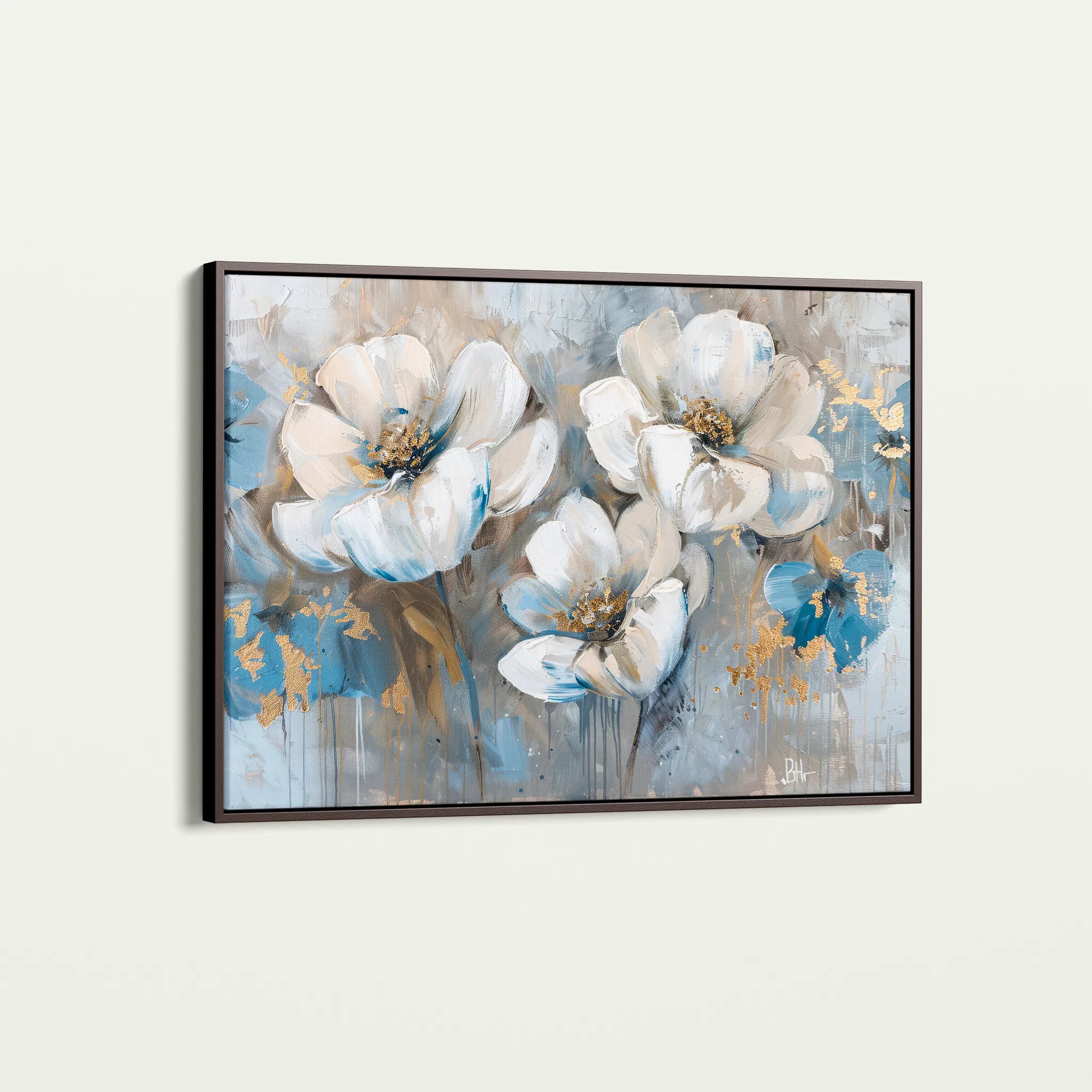Floral 505 Canvas Art 60 x 40 cm / Black