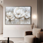 Floral 506 Canvas Art 60 x 40 cm / Black
