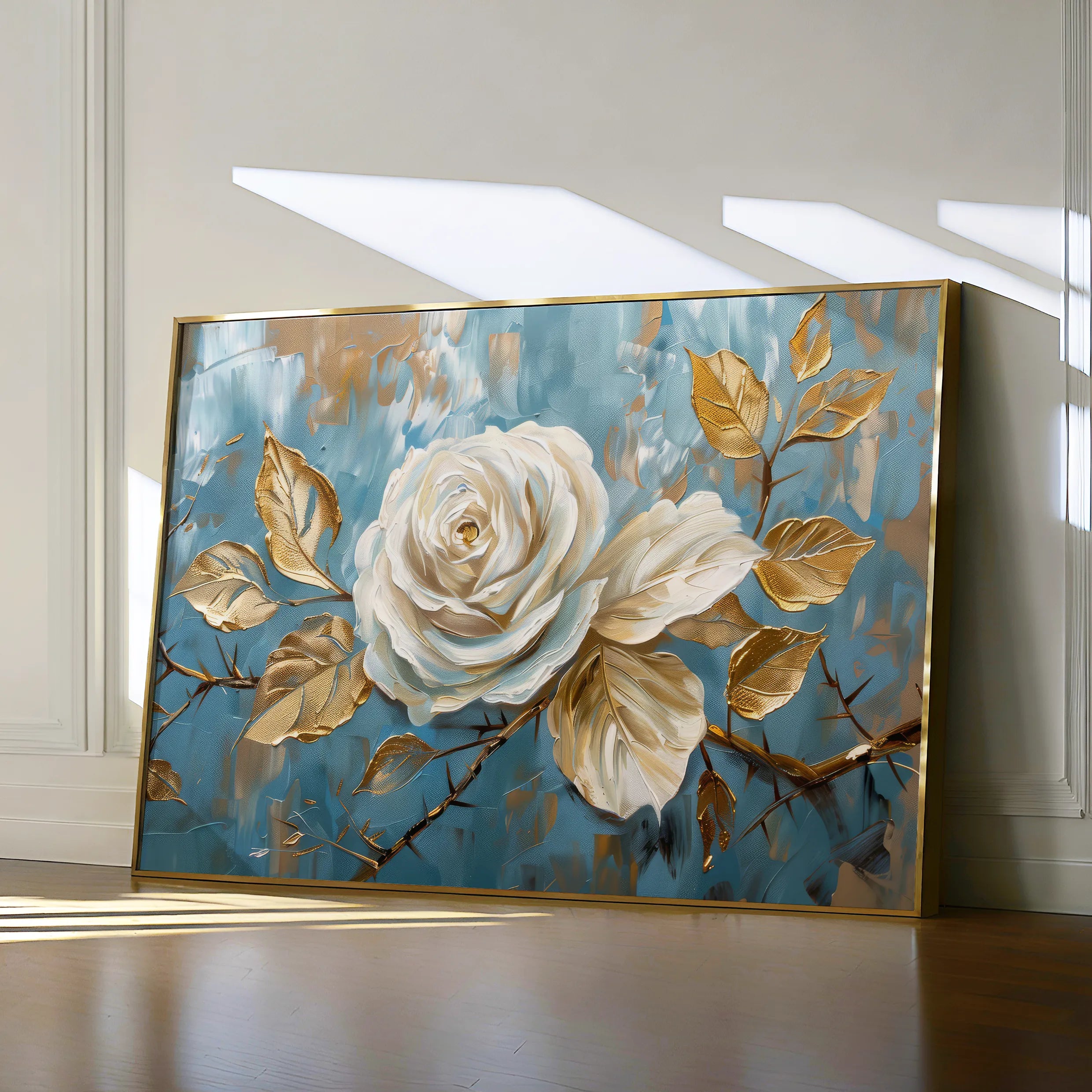 Floral 507 Canvas Art 60 x 40 cm / Black