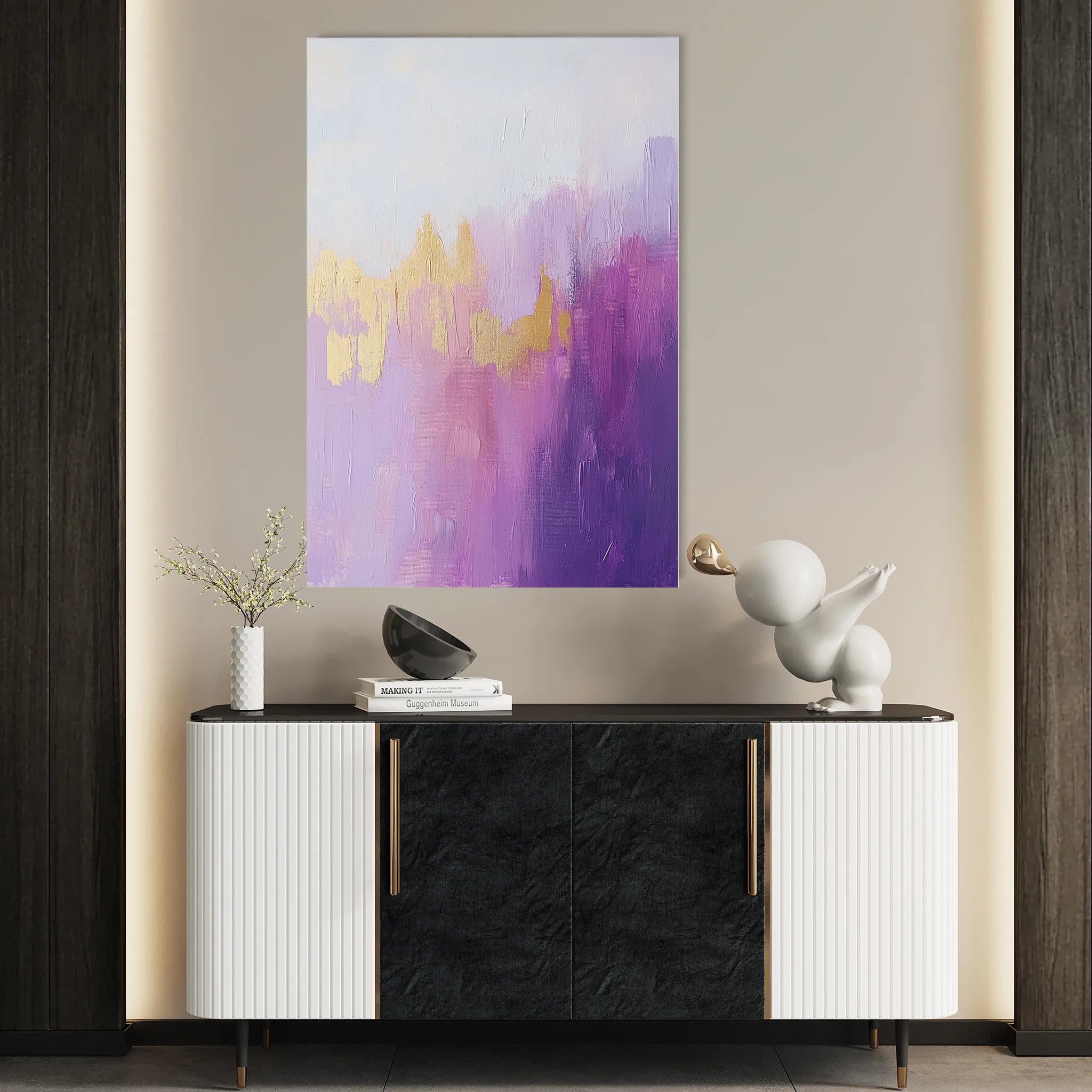 Abstract 508 Canvas Art 60 x 40 cm / Black