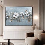 Floral 510 Canvas Art 60 x 40 cm / Black