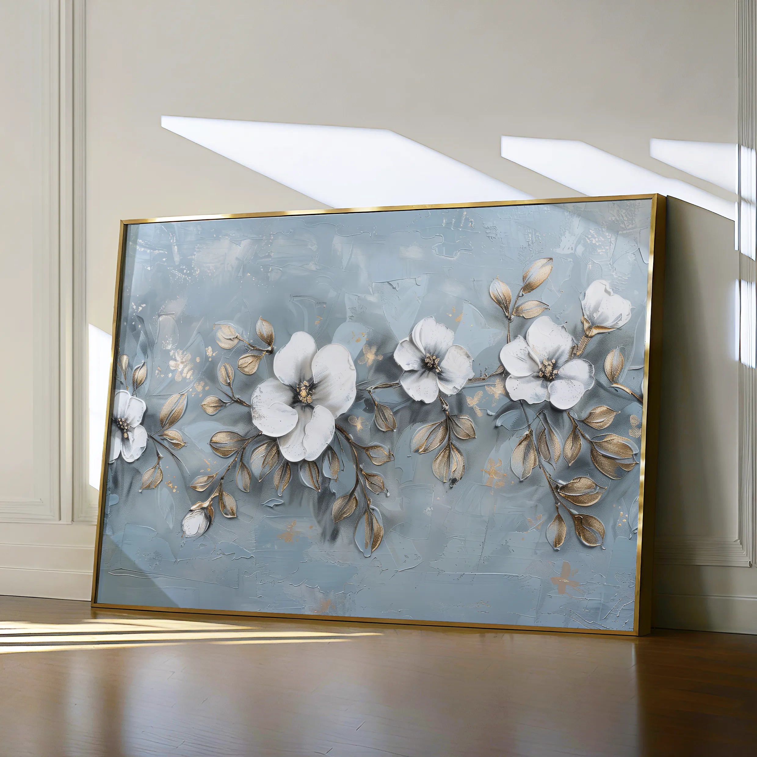 Floral 510 Canvas Art 60 x 40 cm / Black