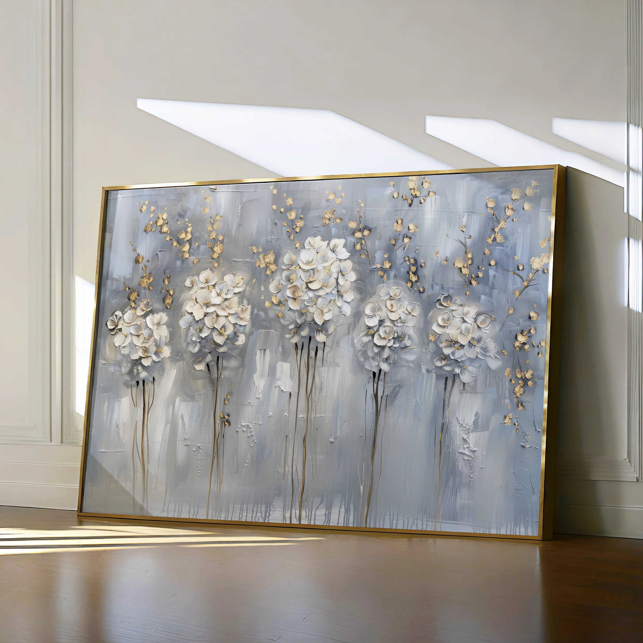 Floral 511 Canvas Art 60 x 40 cm / Black
