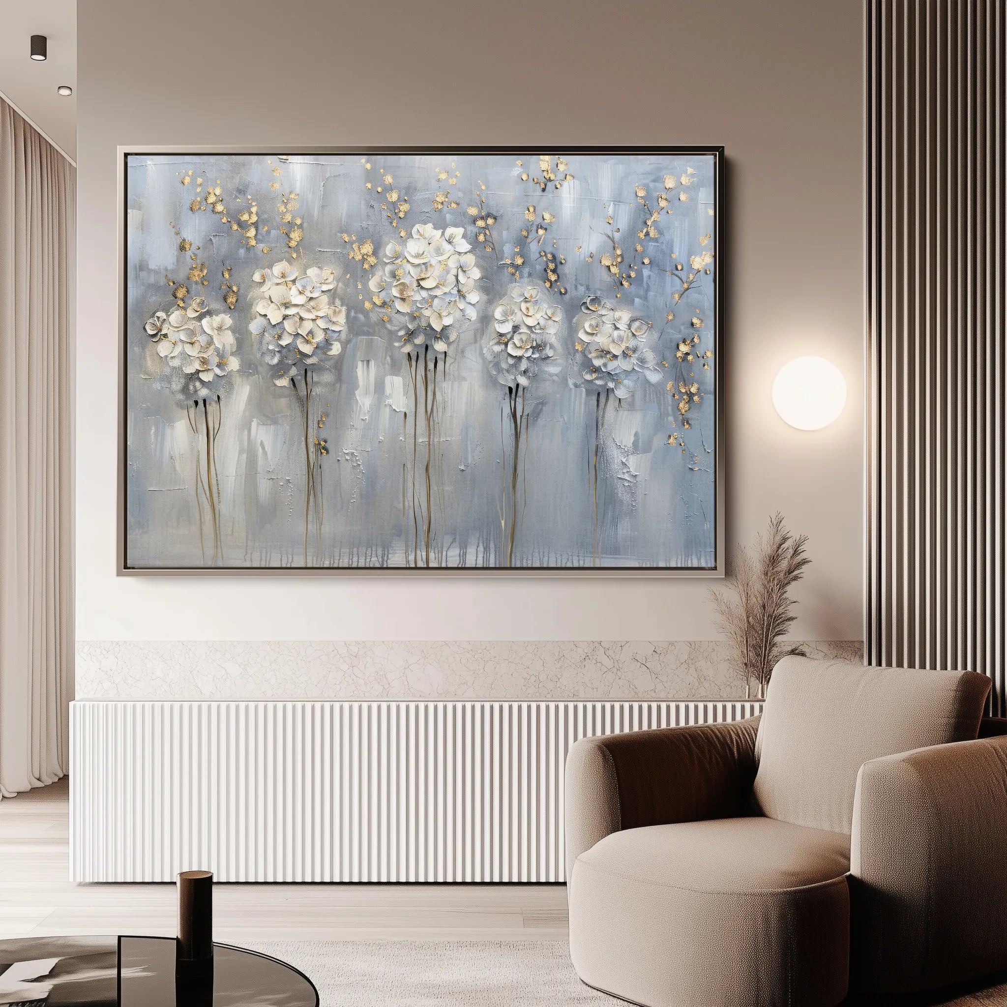 Floral 511 Canvas Art 60 x 40 cm / Black