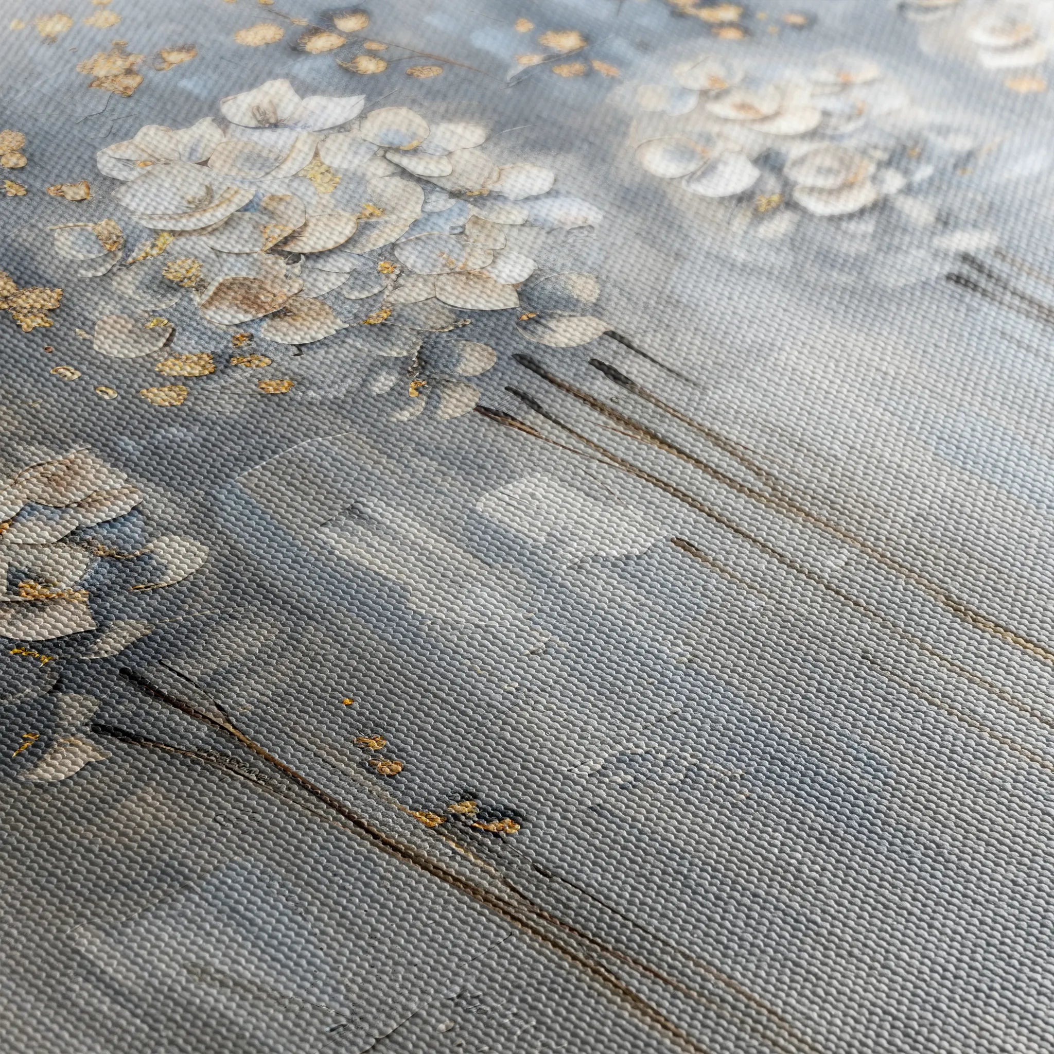Floral 511 Canvas Art 60 x 40 cm / Black
