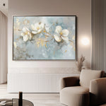 Floral 512 Canvas Art 60 x 40 cm / Black