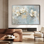Floral 512 Canvas Art 60 x 40 cm / Black
