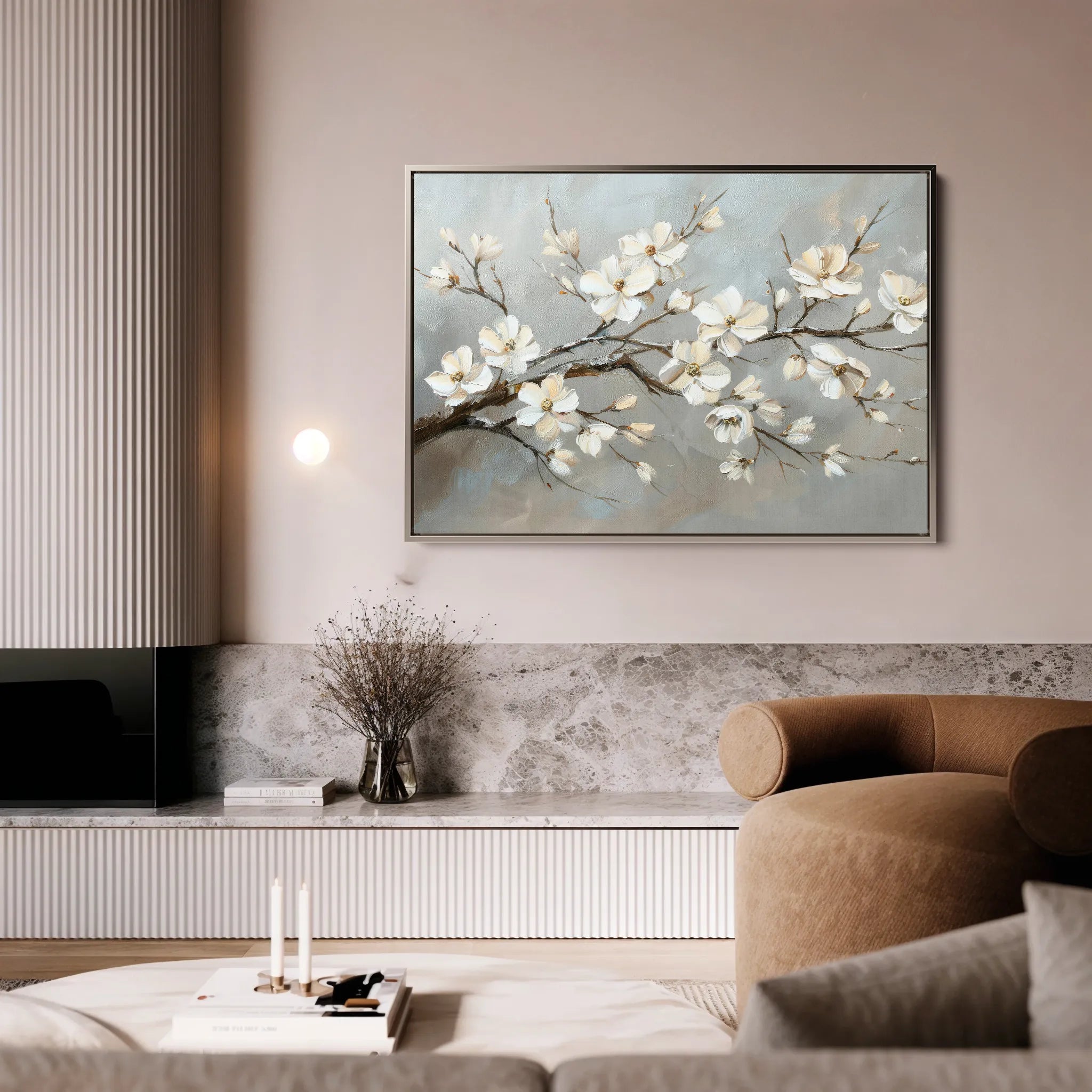 Floral 513 Canvas Art 60 x 40 cm / Black