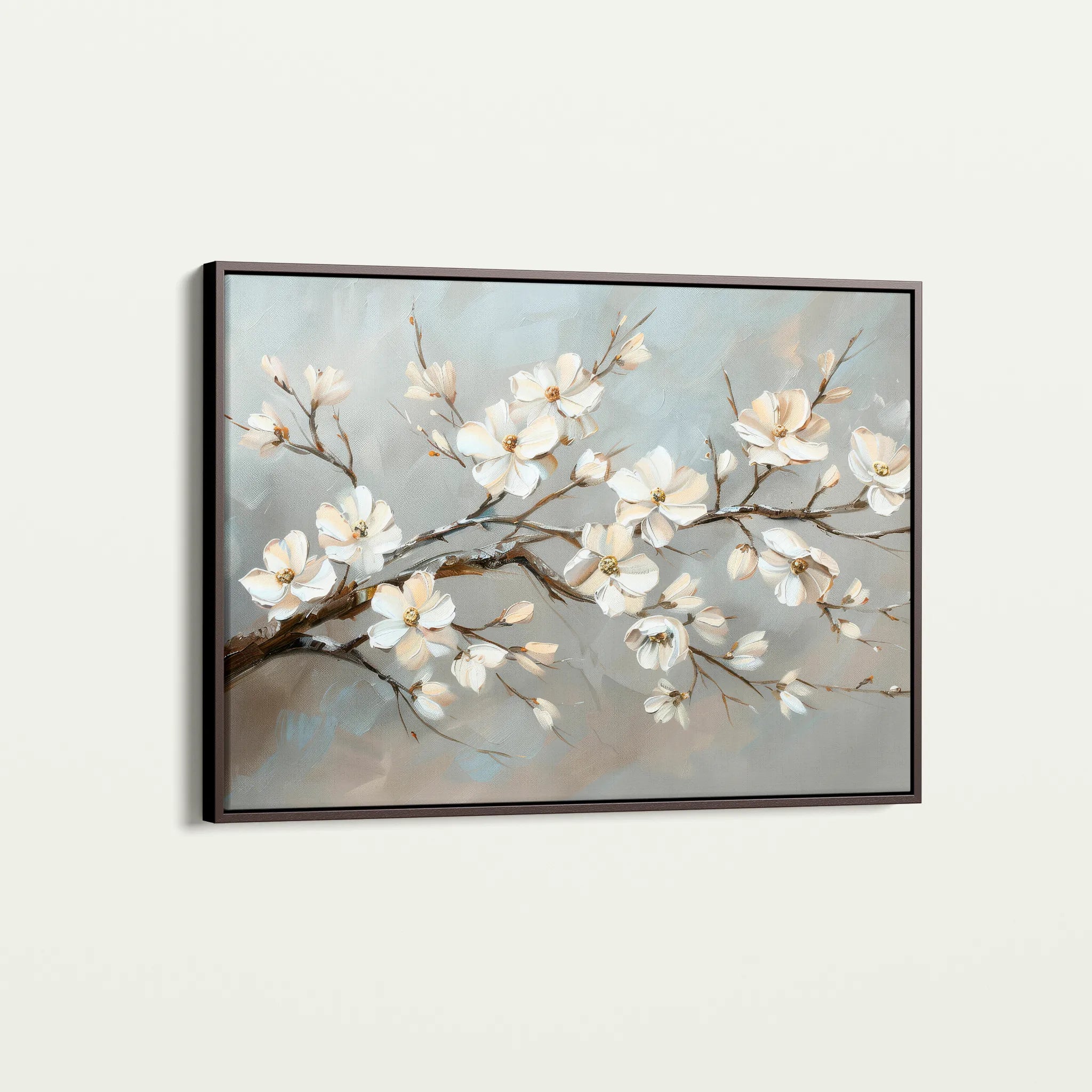 Floral 513 Canvas Art 60 x 40 cm / Black