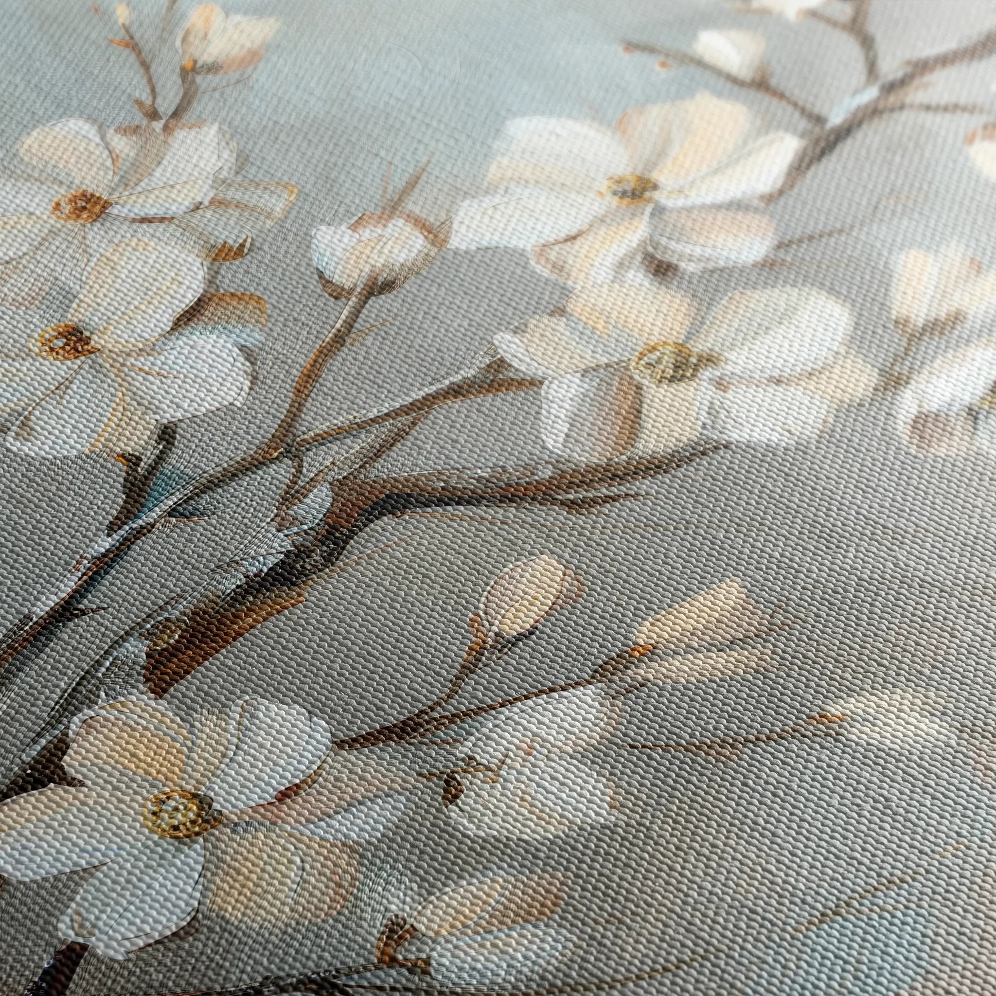 Floral 513 Canvas Art 60 x 40 cm / Black