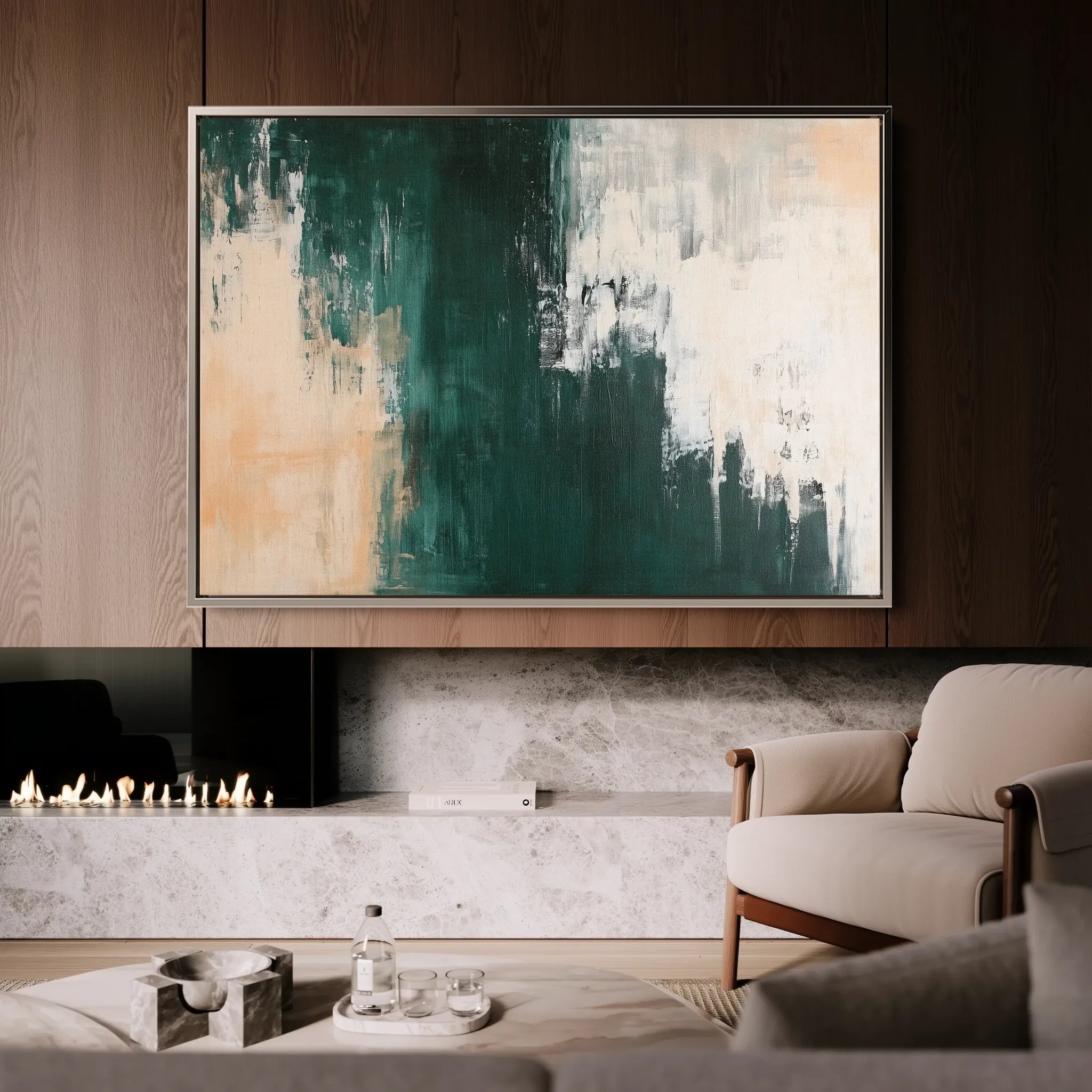 Abstract 514 Canvas Art 60 x 40 cm / Black