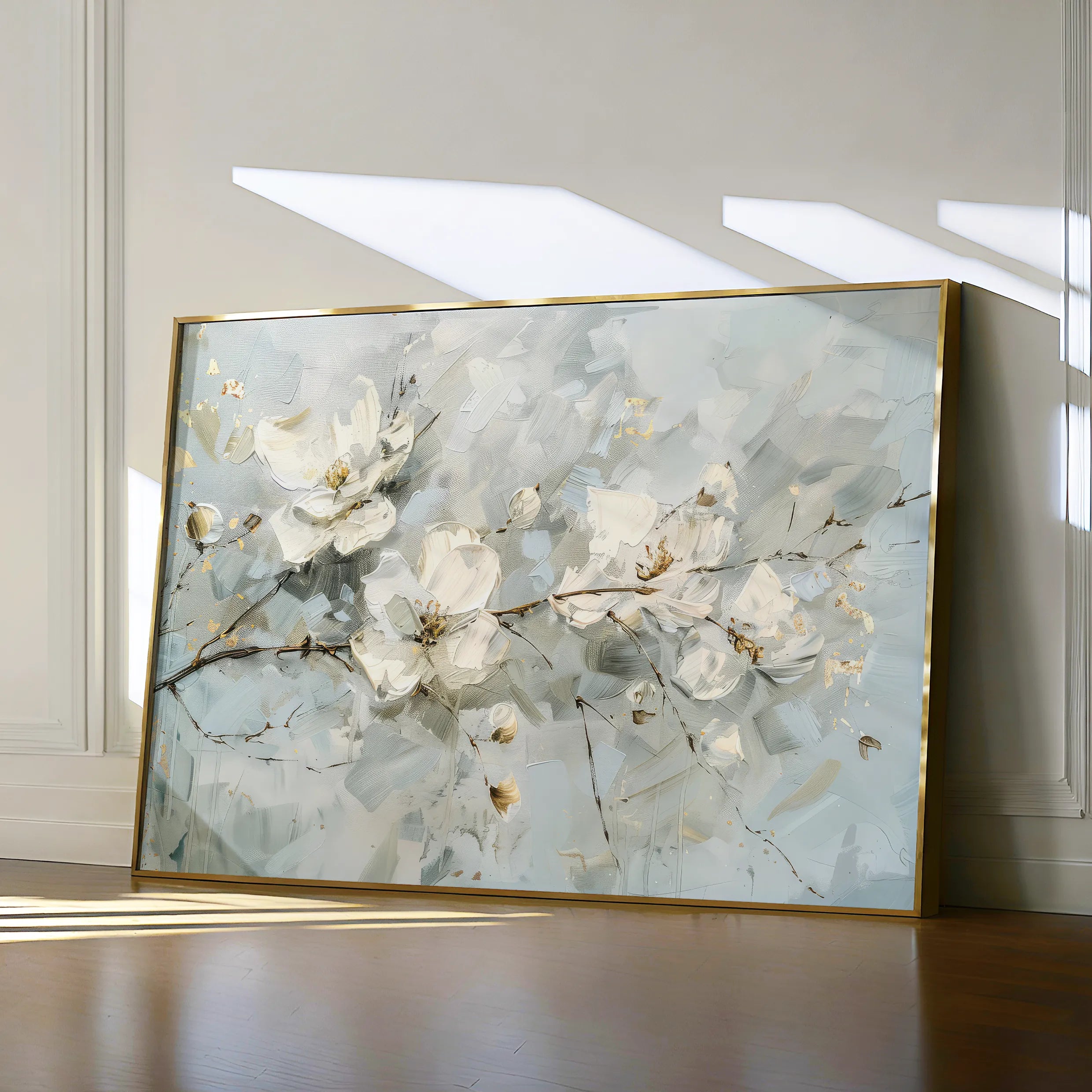 Floral 514 Canvas Art 60 x 40 cm / Black