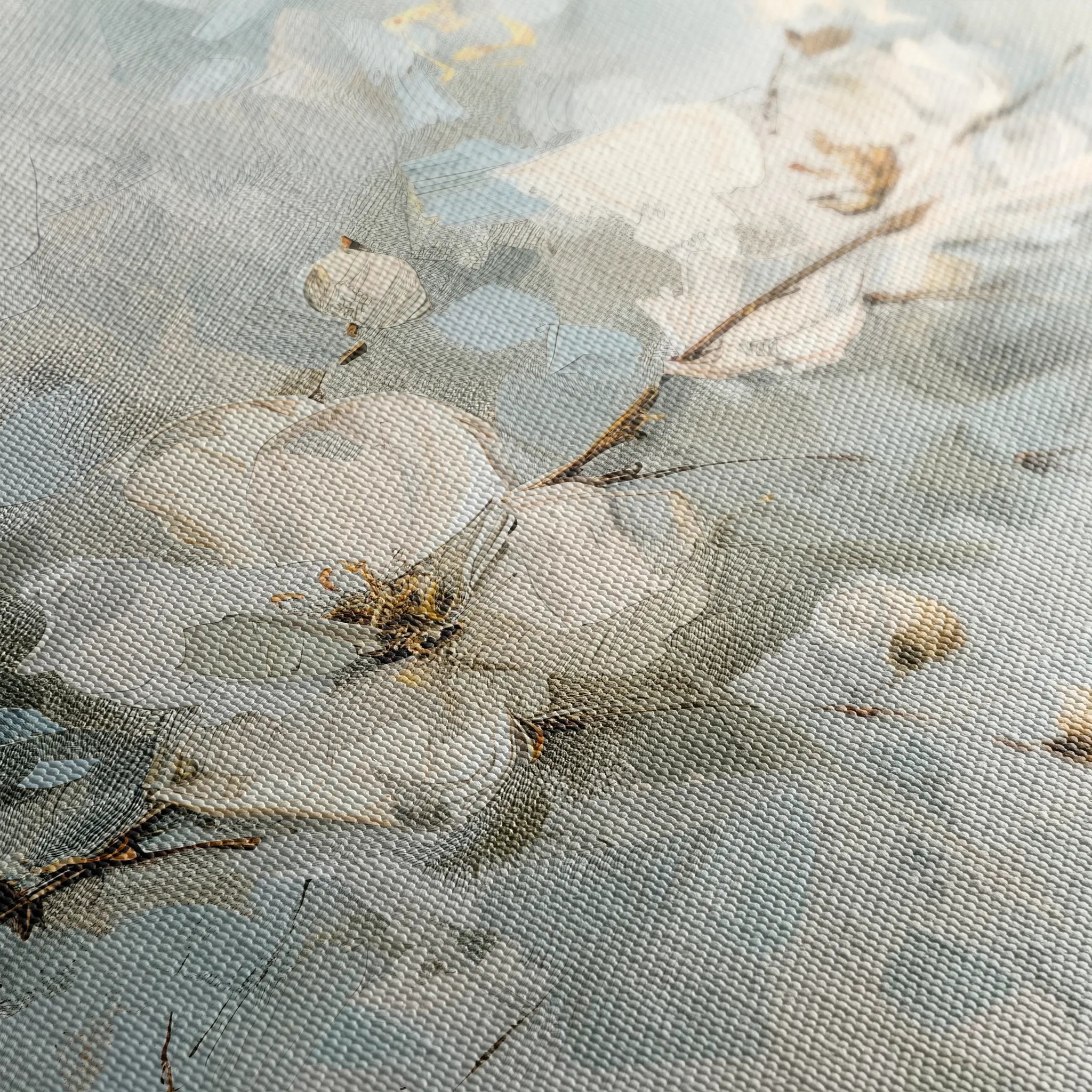 Floral 514 Canvas Art 60 x 40 cm / Black