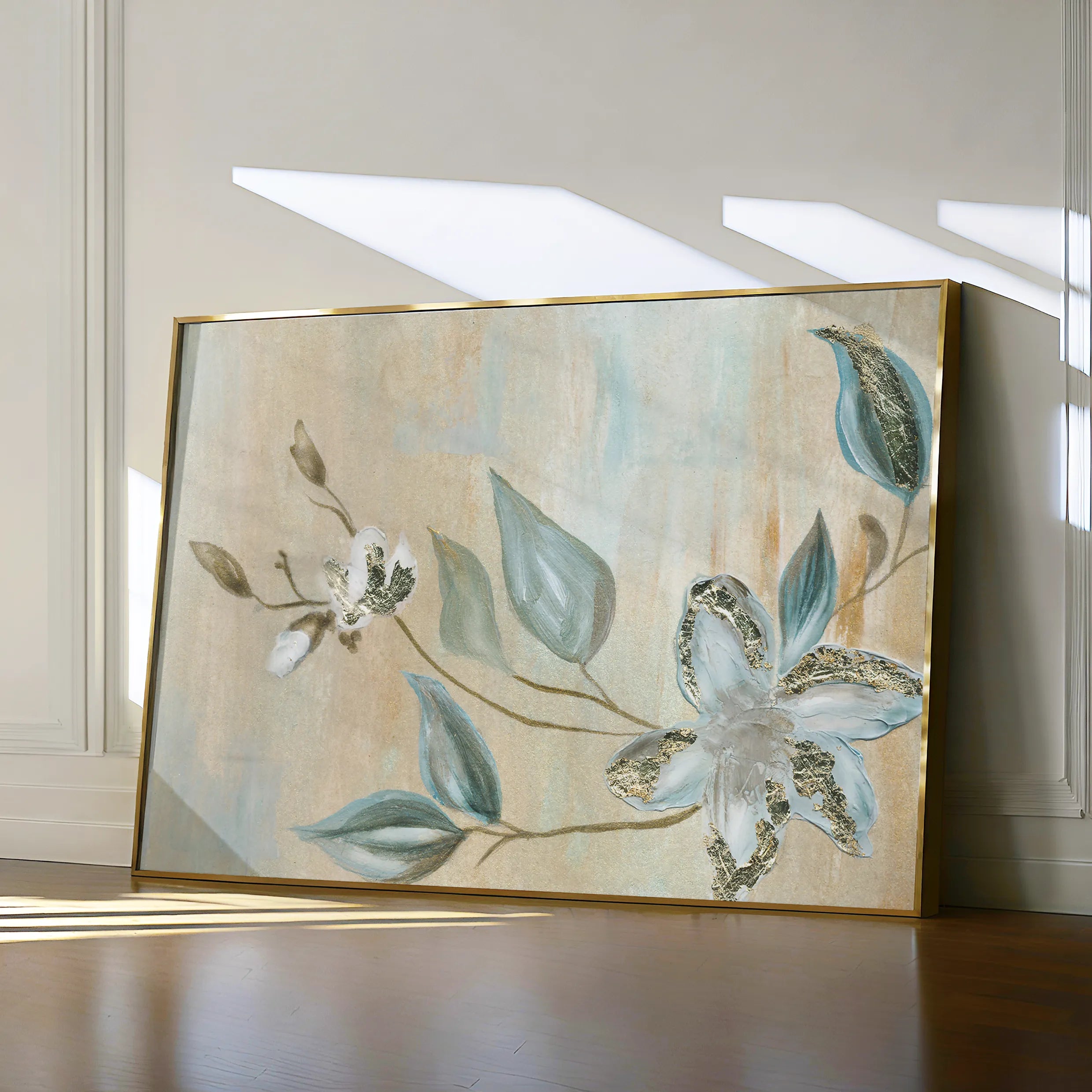 Floral 515 Canvas Art 60 x 40 cm / Black