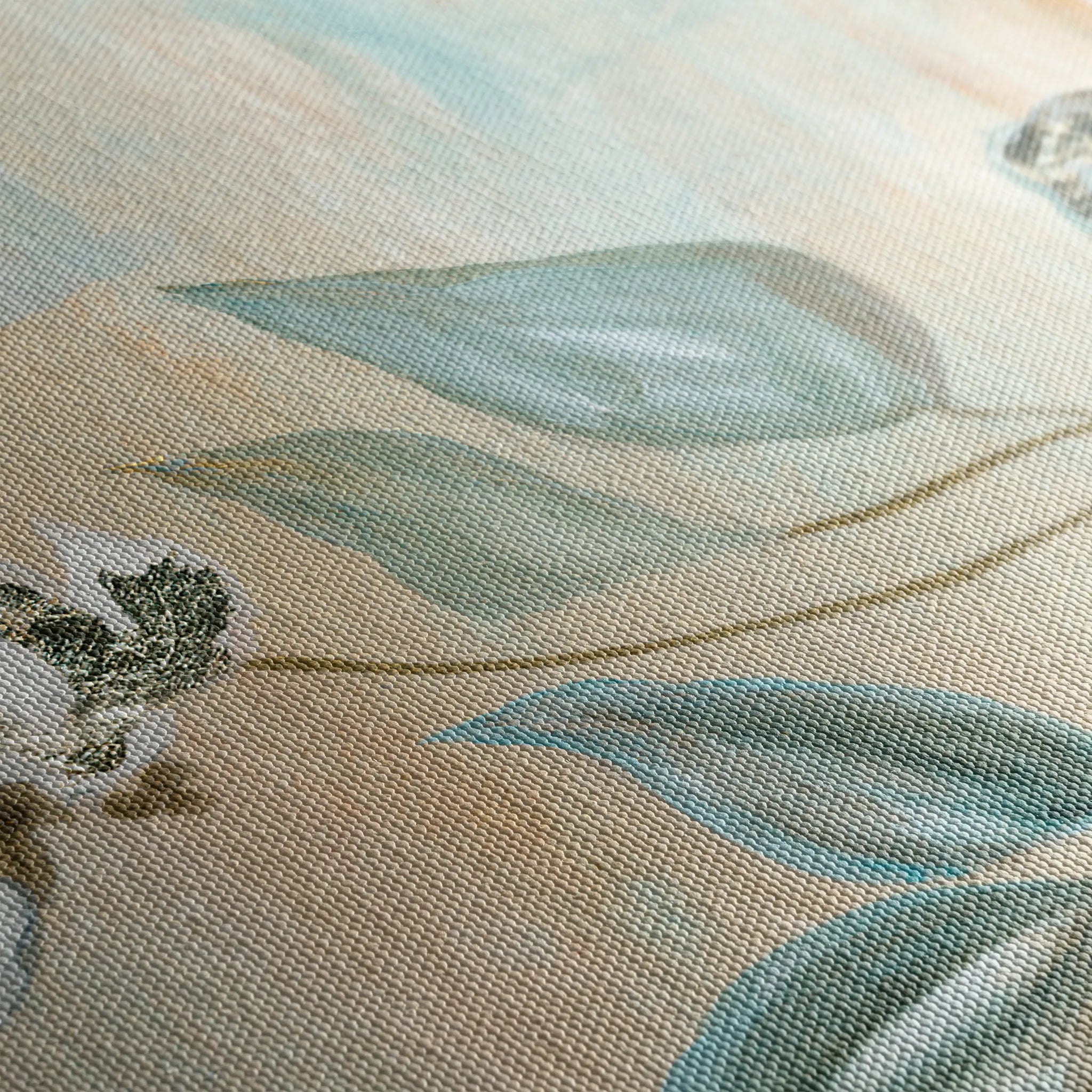 Floral 515 Canvas Art 60 x 40 cm / Black