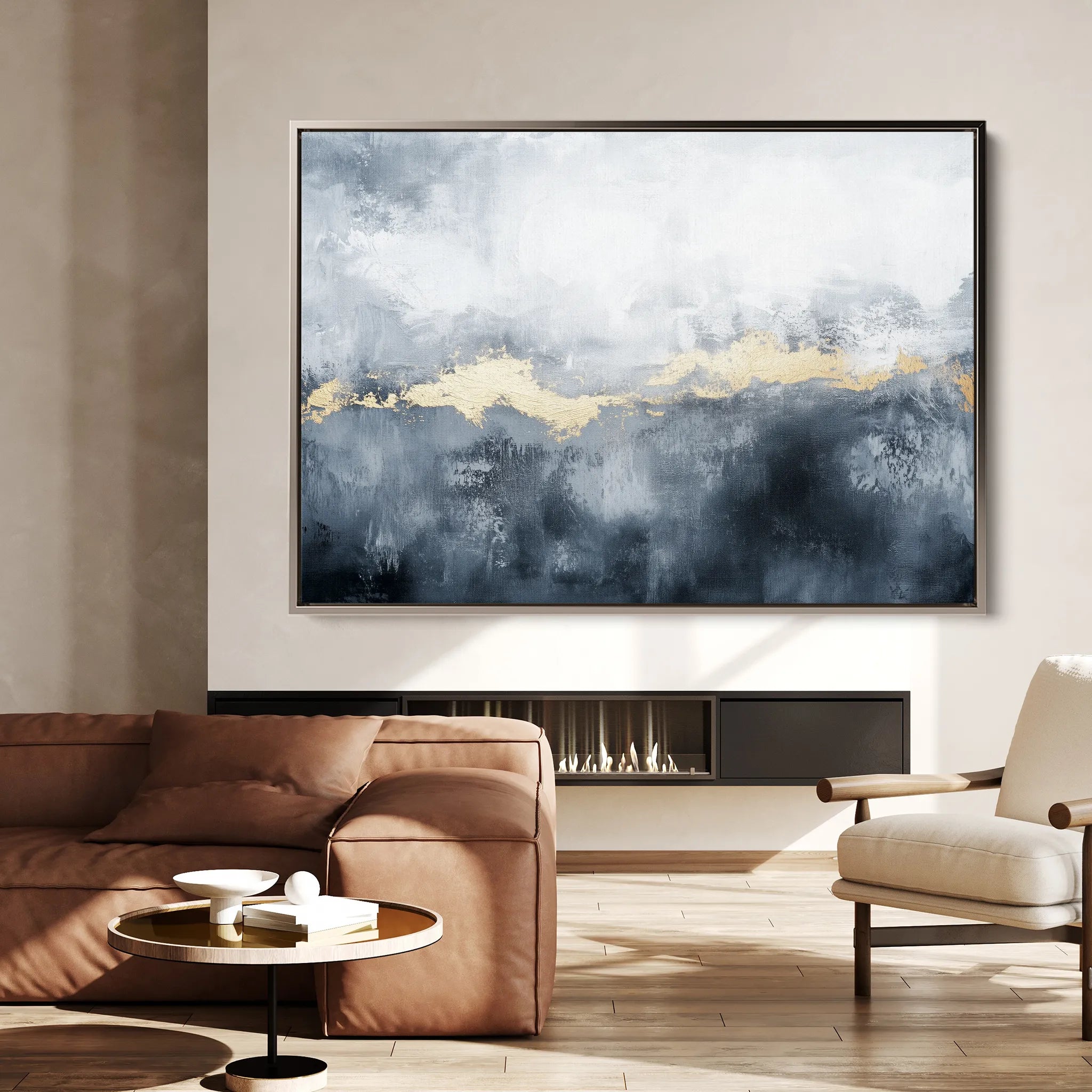 Abstract 516 Canvas Art 60 x 40 cm / Black
