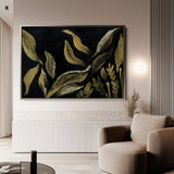 Floral 516 Canvas Art 60 x 40 cm / Black