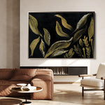Floral 516 Canvas Art 60 x 40 cm / Black