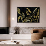 Floral 516 Canvas Art 60 x 40 cm / Black