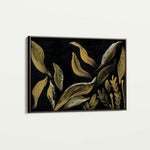 Floral 516 Canvas Art 60 x 40 cm / Black