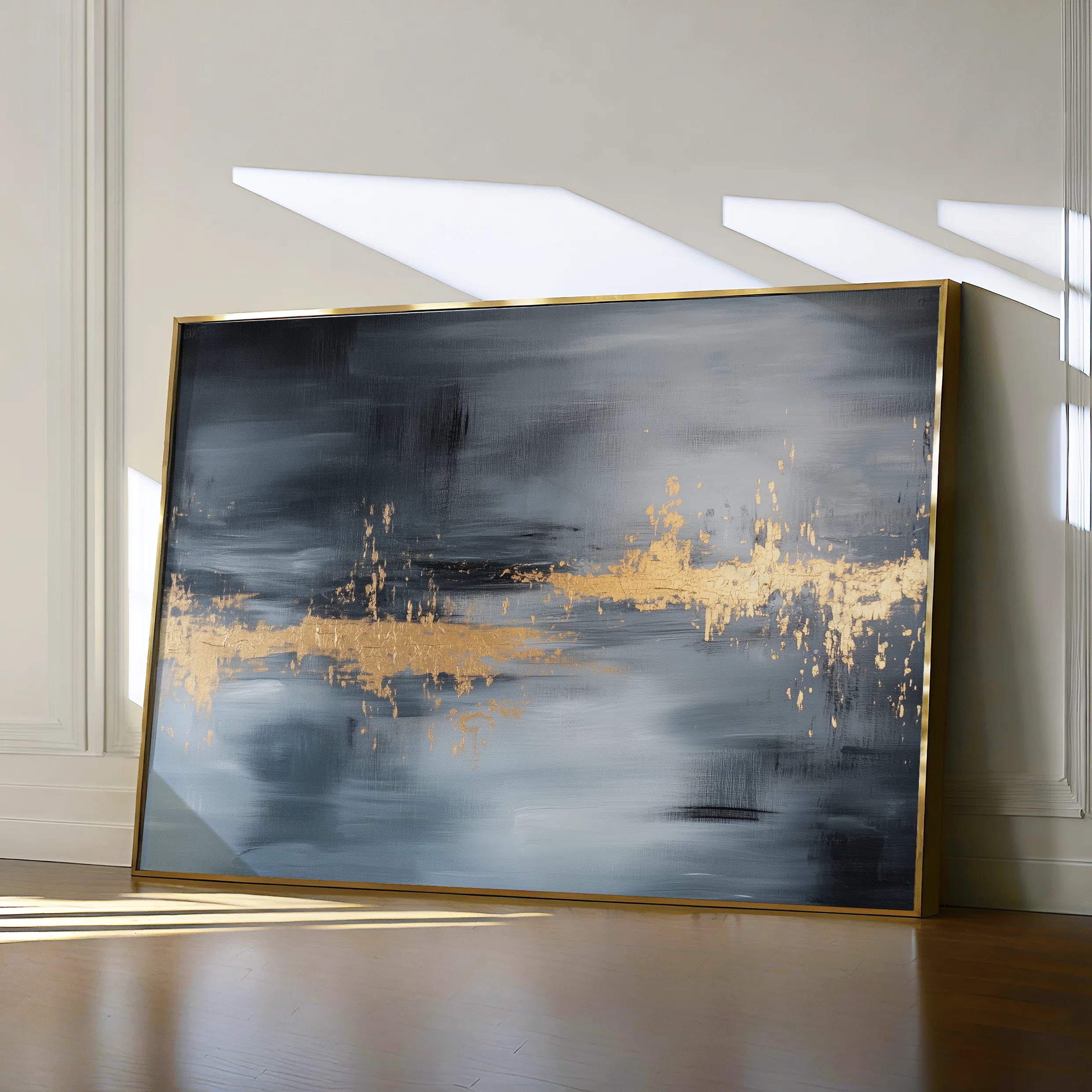 Abstract 517 Canvas Art 60 x 40 cm / Black