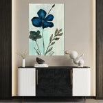 Floral 518 Canvas Art 60 x 40 cm / Black