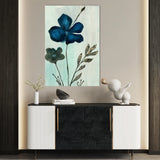 Floral 518 Canvas Art 60 x 40 cm / Black